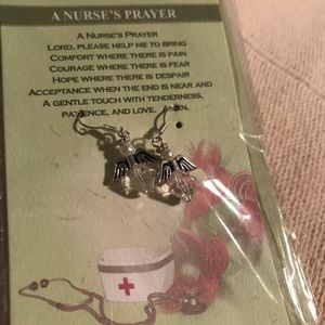 Nurse prayer earrings